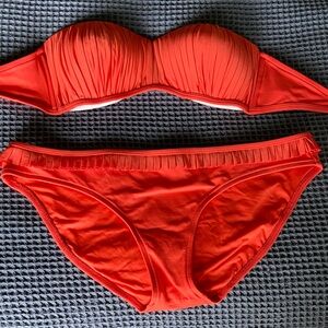 Seafolly Vibrant Orange Bikini Set.  See description for sizes.